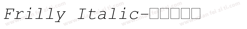 Frilly Italic字体转换